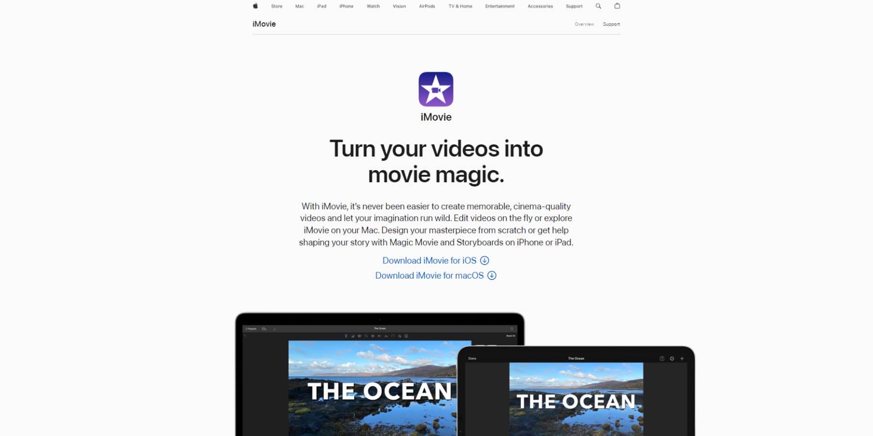 iMovie's Homepage