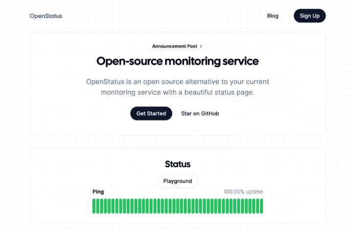 OpenStatus status page system