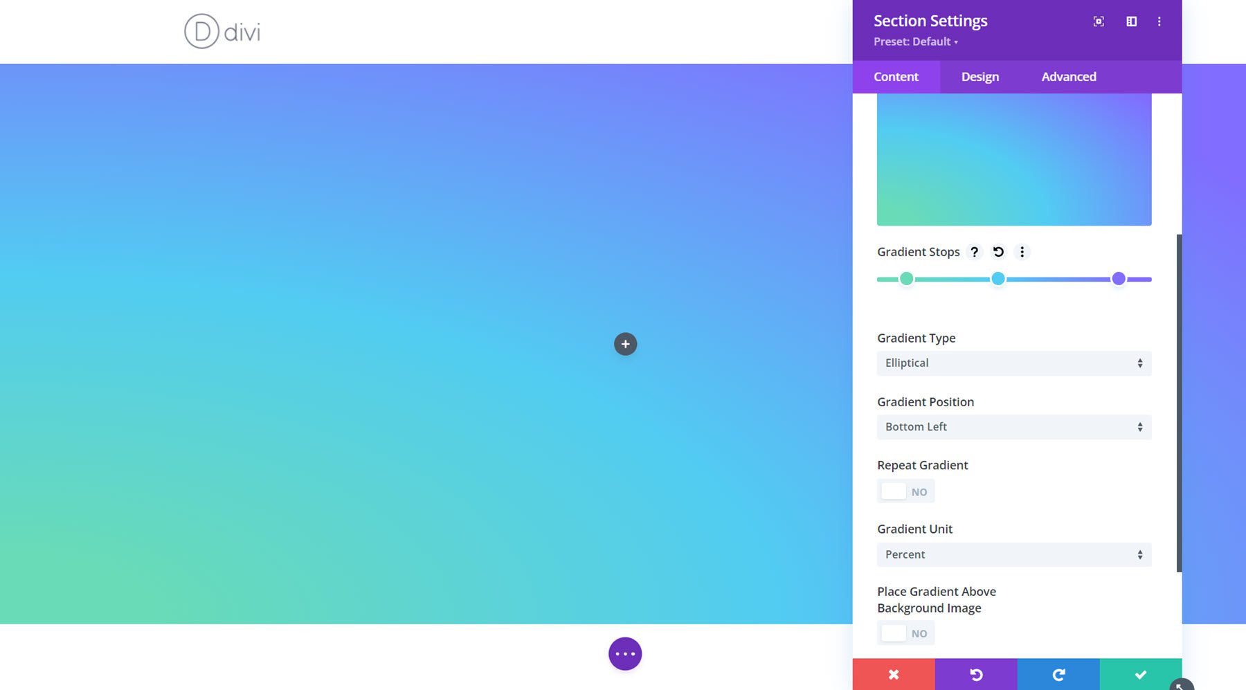 Divi Gradient Builder Example