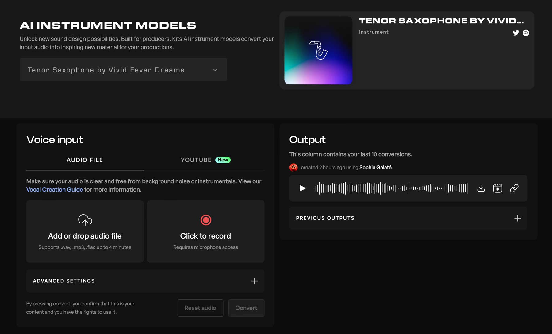 AI instrument models