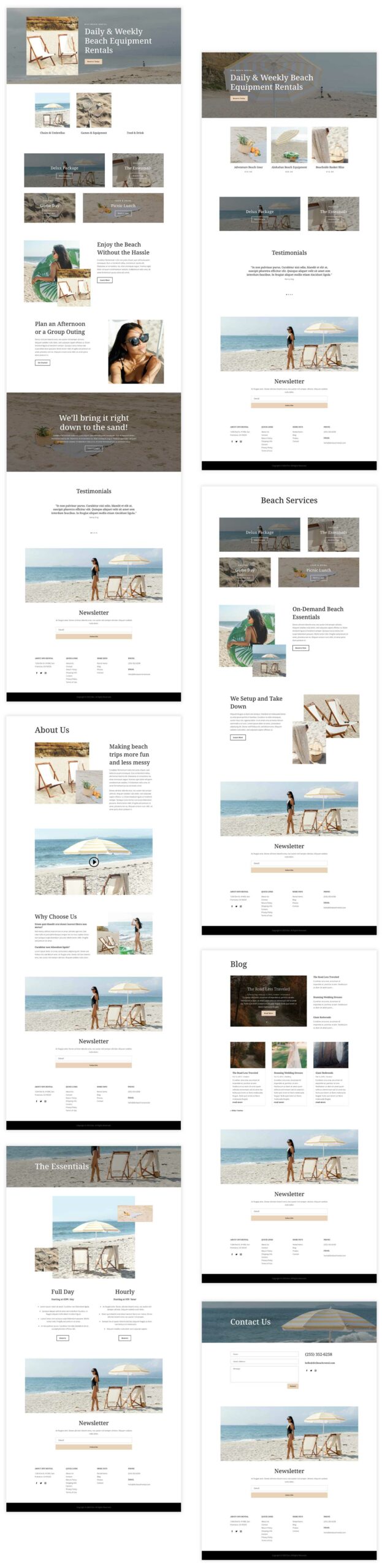 Beach Rentals layout pack