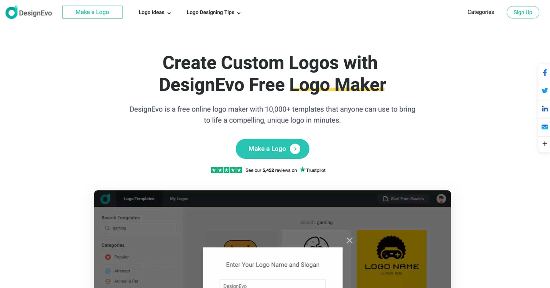 DesignEvo logo maker