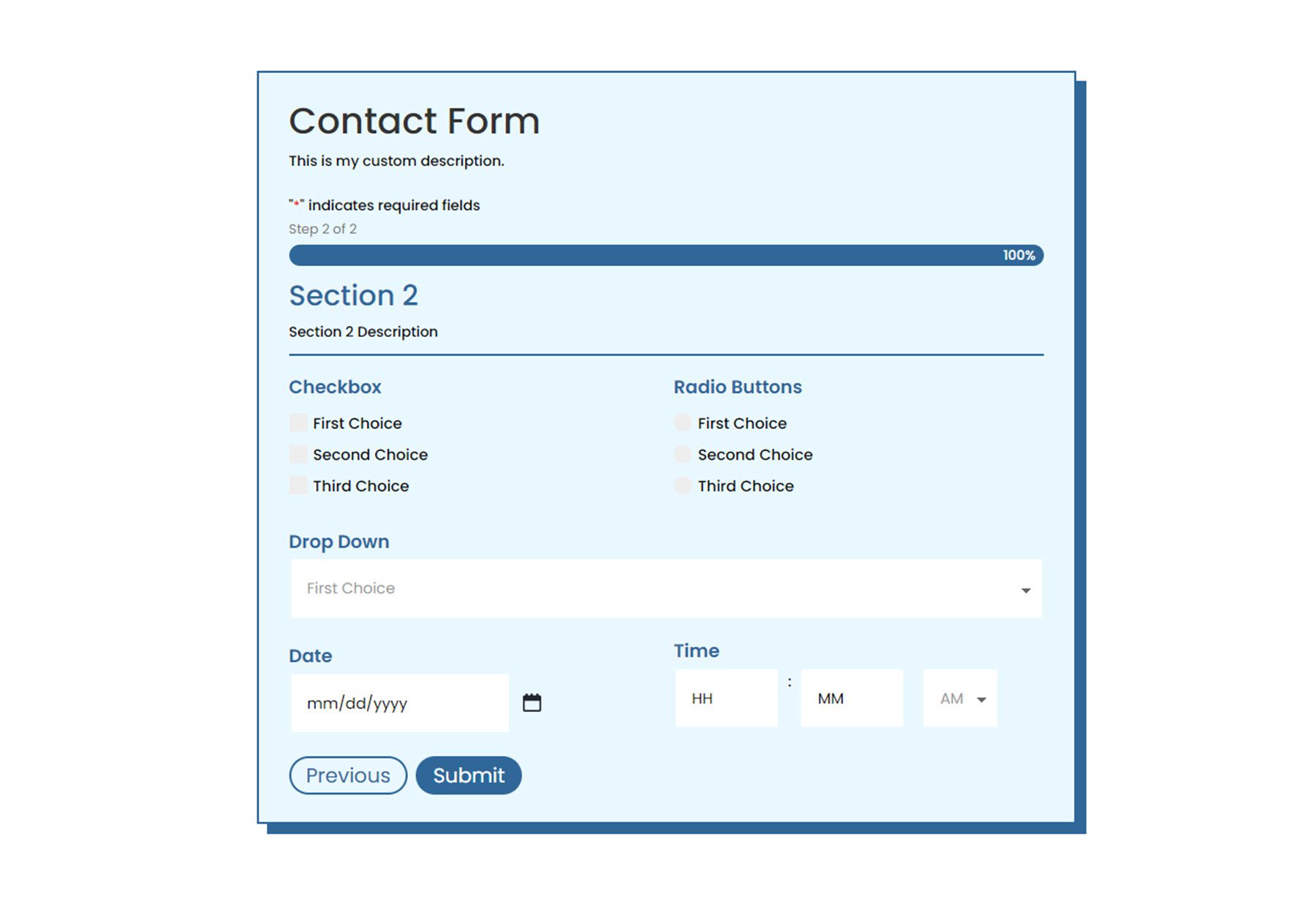 Gravity Forms Styler Module for Divi Example 2