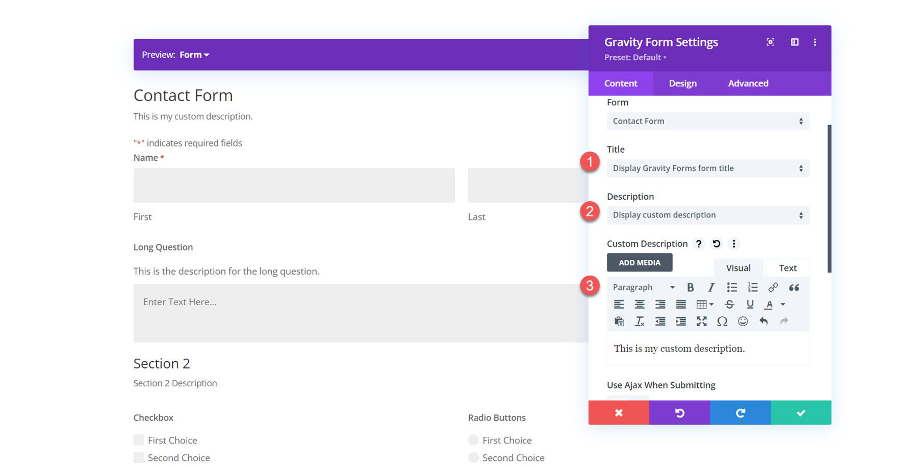 Gravity Forms Styler Module for Divi Title Description