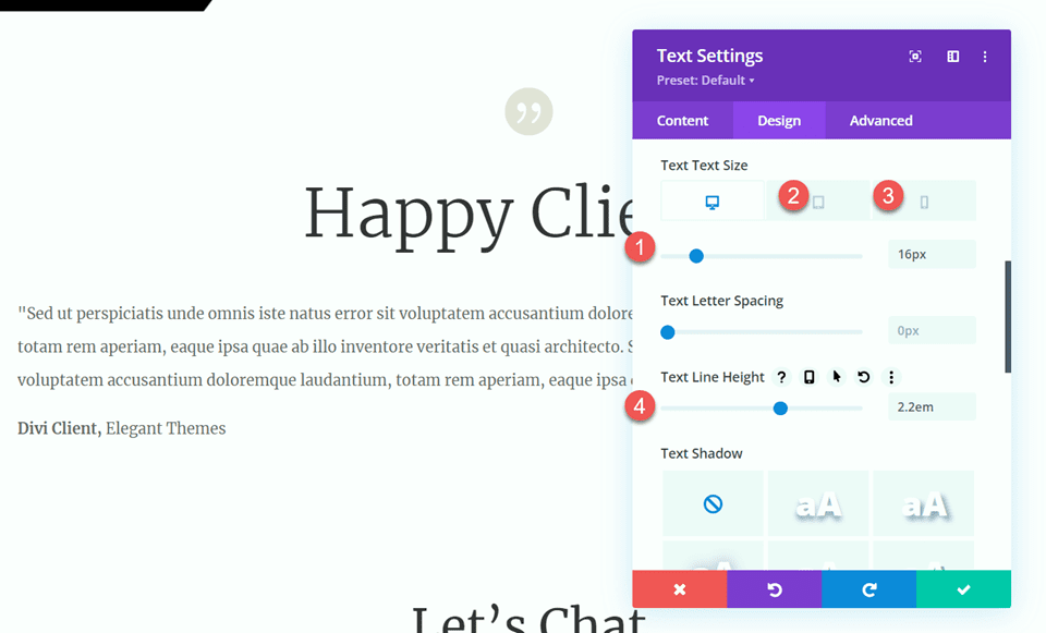Divi Use Divider Module to Create Balance in Design Text Size Height