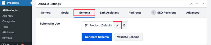 Product schema