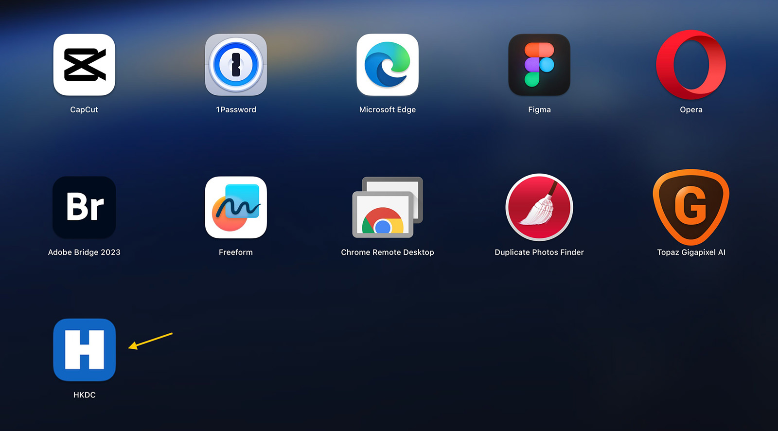 App icon in Launchpad