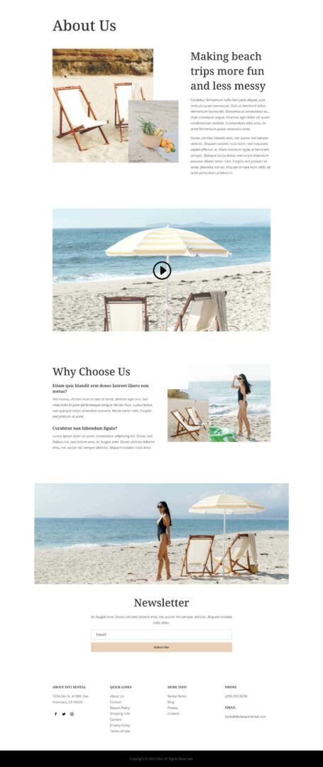 Beach Rentals Layout Pack for Divi