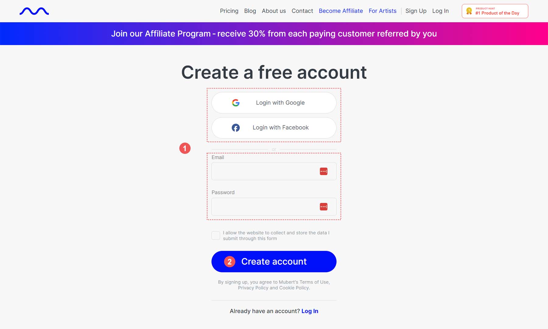 Create a free account