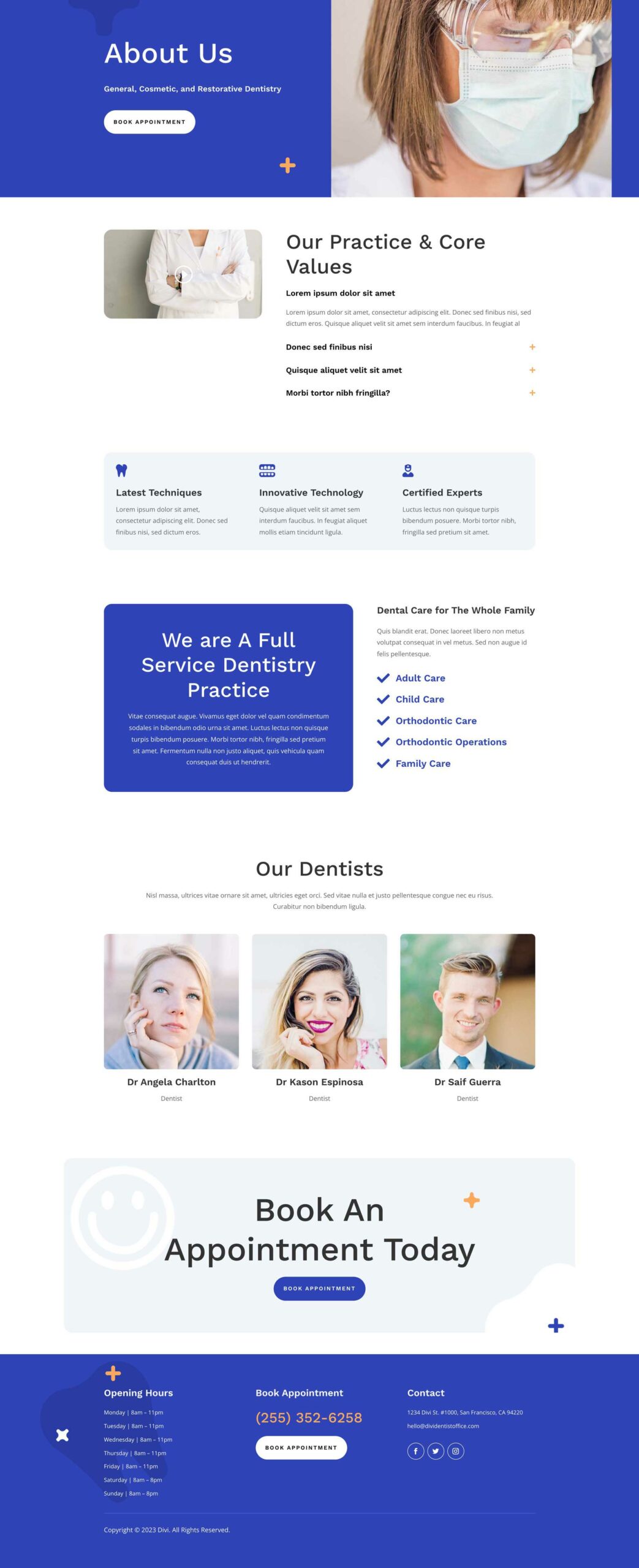 Dental Office Layout Pack for Divi