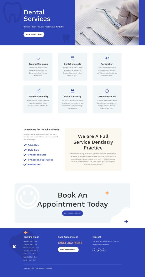 Dental Office Layout Pack for Divi