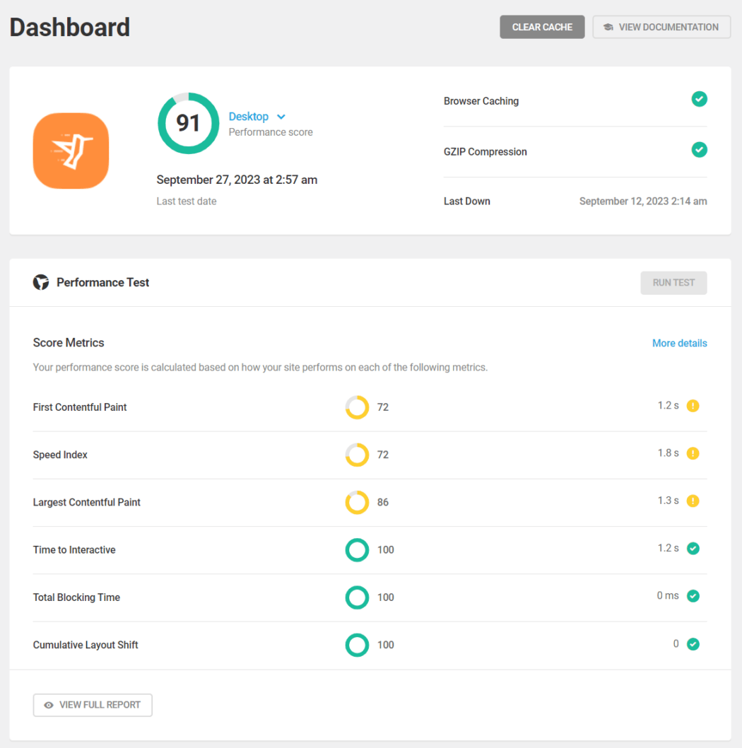 Hummingbird performance test results