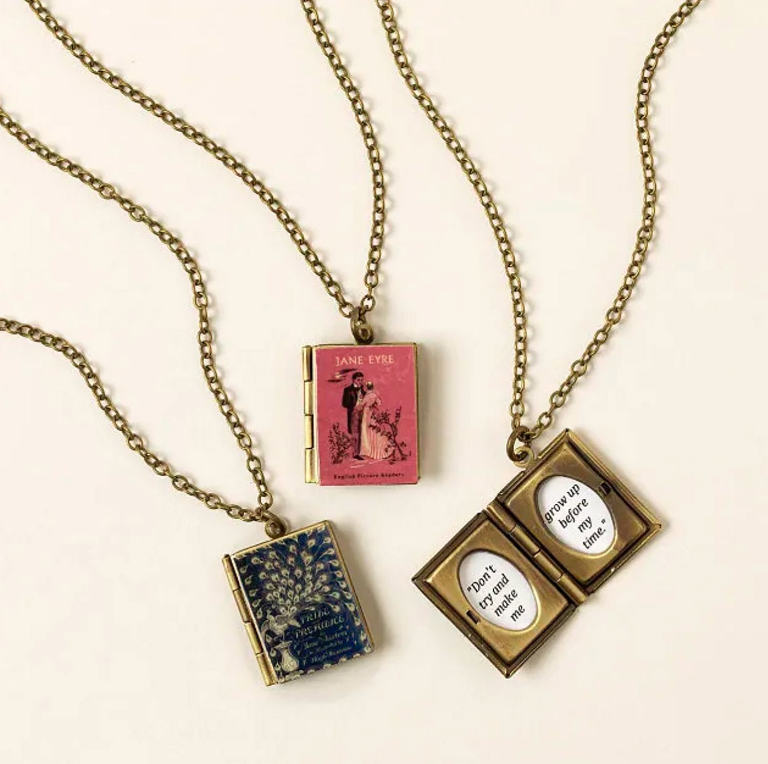 Literary Women Book Locket Necklace