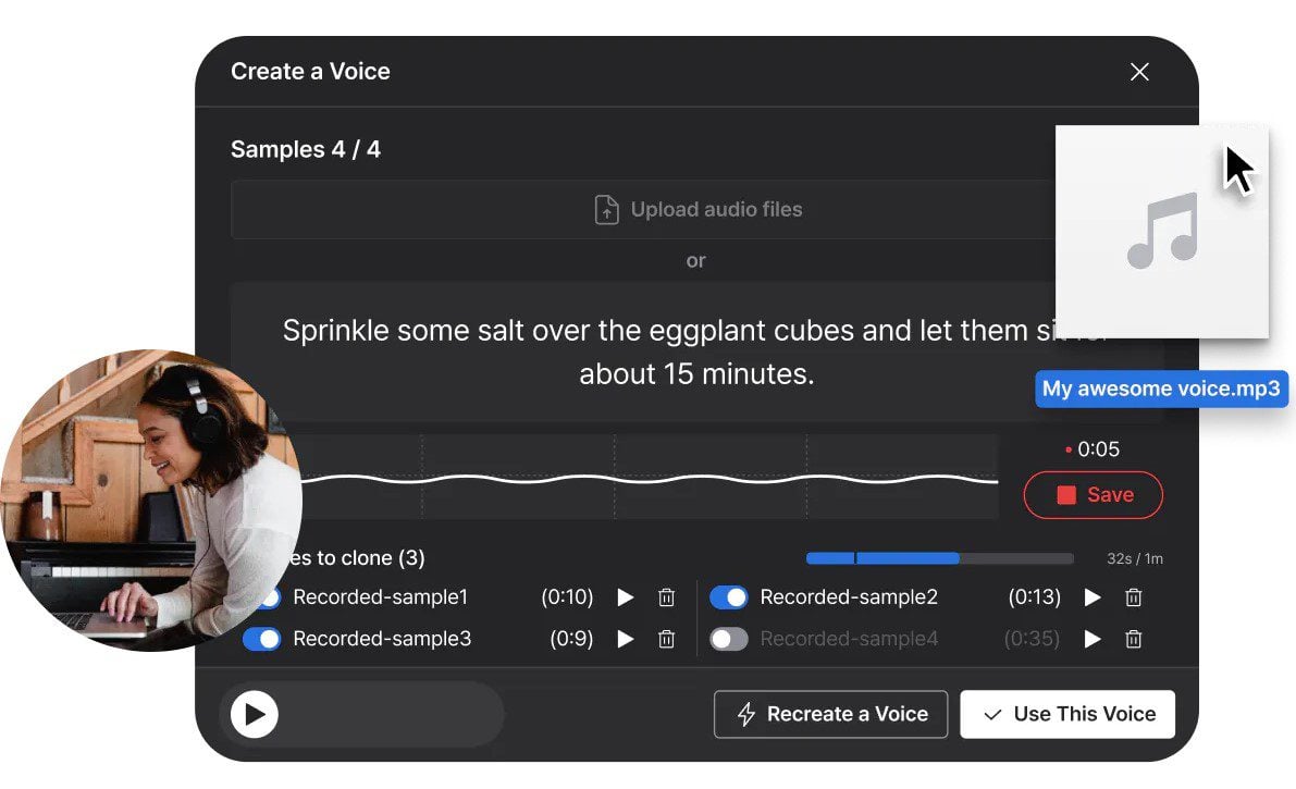 Lovo AI Voice Cloner technology