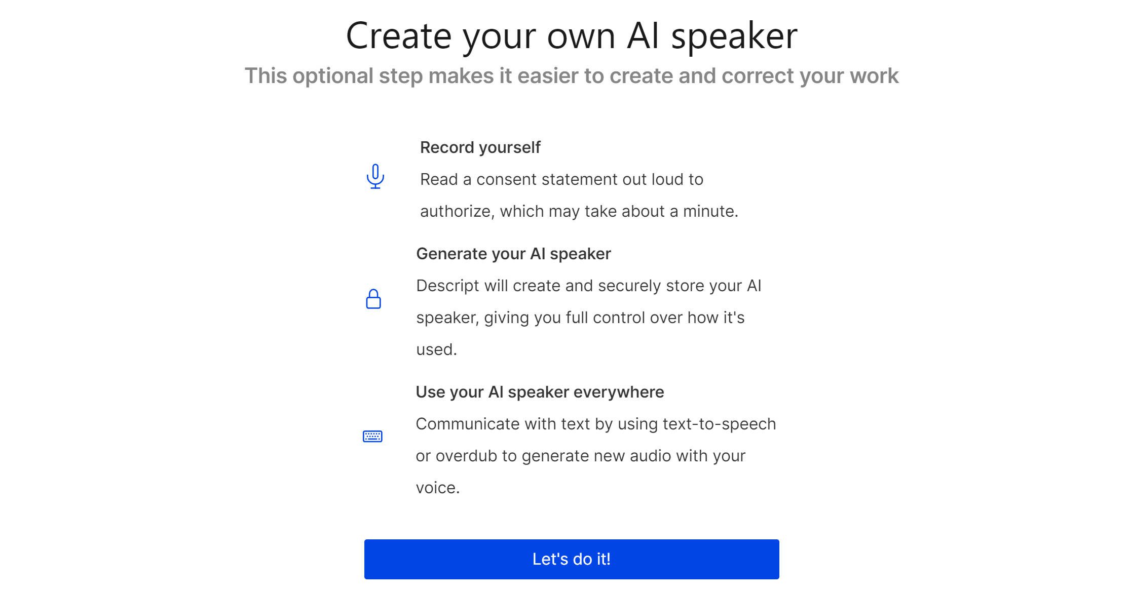 Overdub - AI Voice Clone Agreement Process