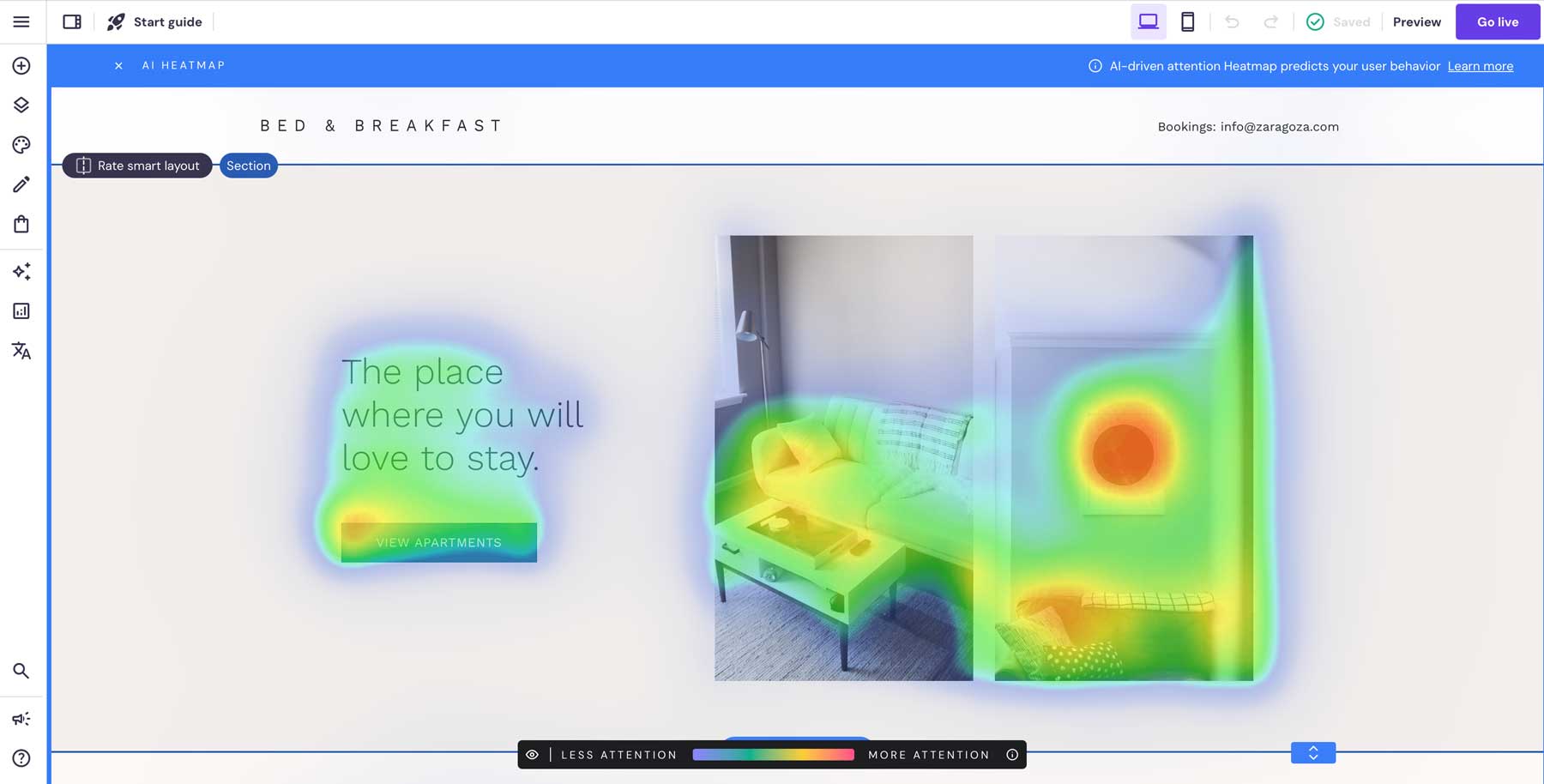 Zyro AI Heatmap