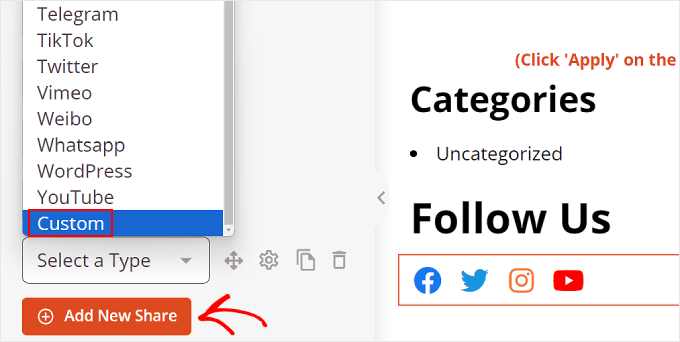 Creating a Custom social media button on SeedProd