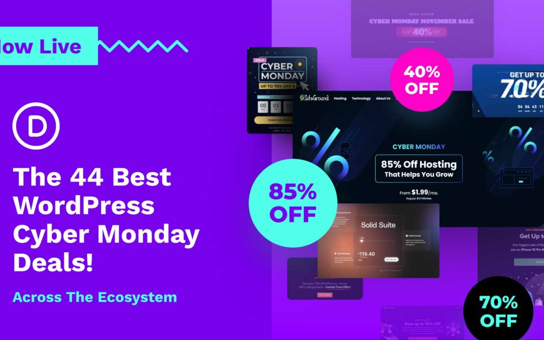 👋 We Uncover The 46 Best WordPress Cyber Monday Deals! (Across The Ecosystem)