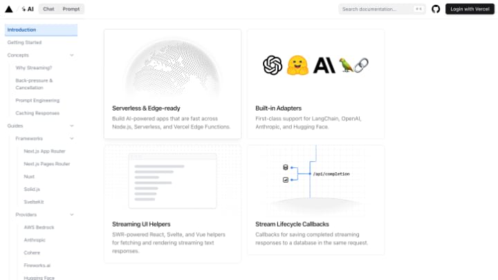 Vercel AI SDK interface