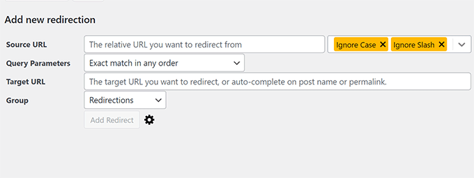 Redirection adding redirect