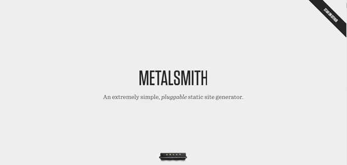 Metalsmith user interface