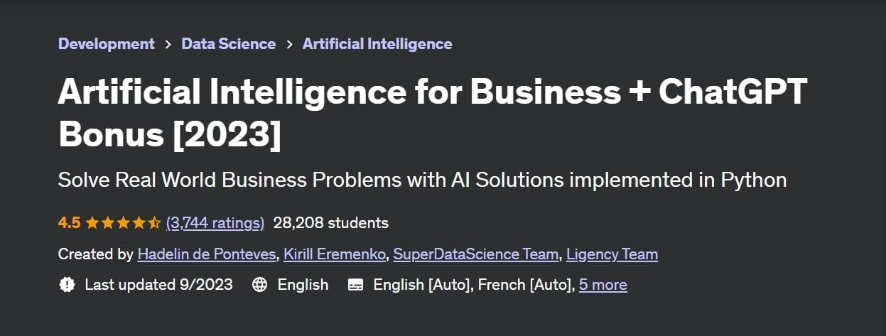 Artificial Intelligence for Business