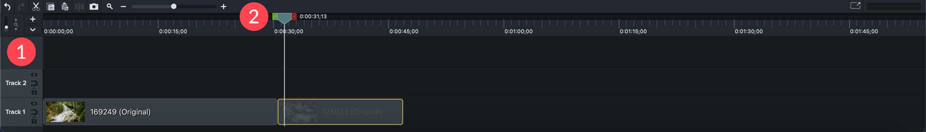 Camtasia timeline