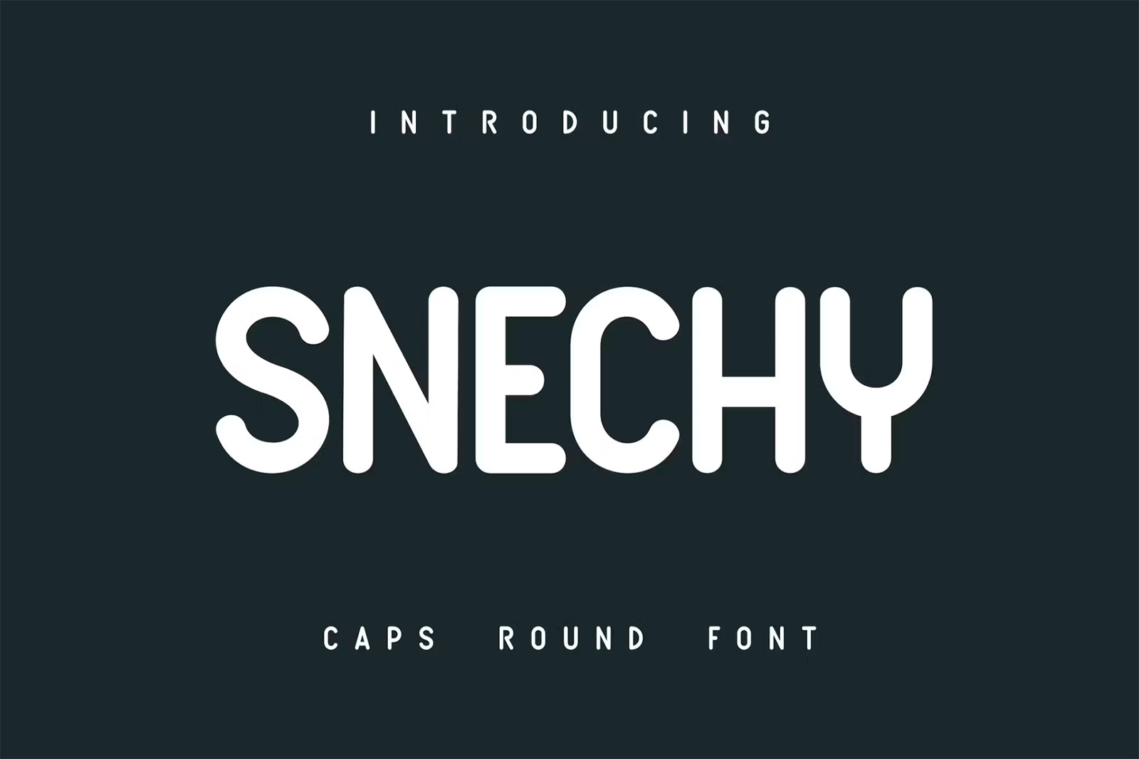 Snechy Round font sample