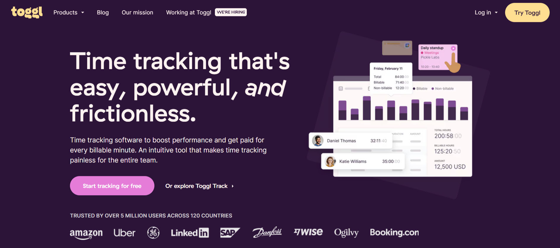 Toggl time tracking tool