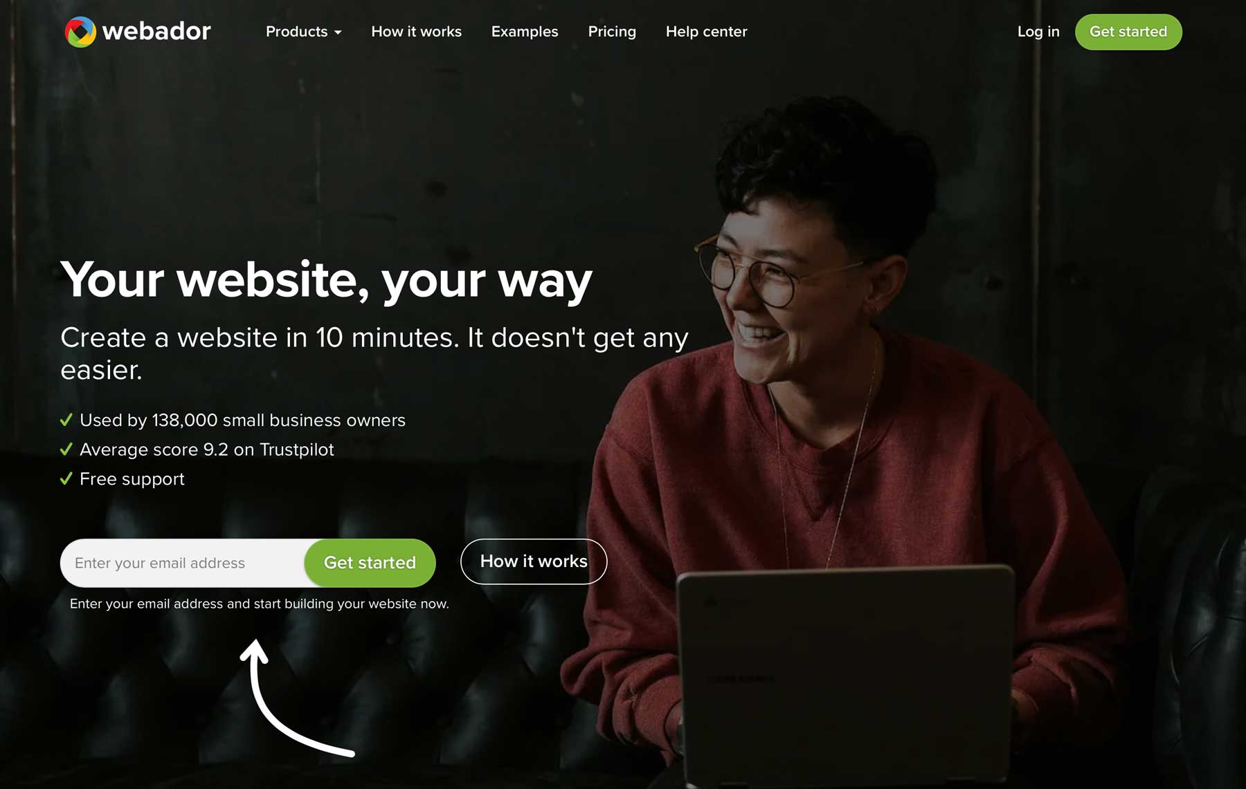 Webador free website builder