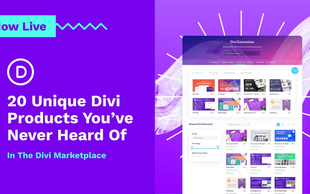 😍 20 Unique Divi Products You’ve Never Heard Of