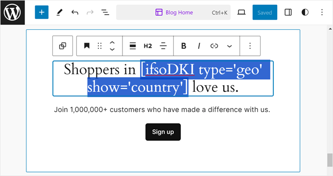 If-So plugins' Dynamic Keyword Insertion feature