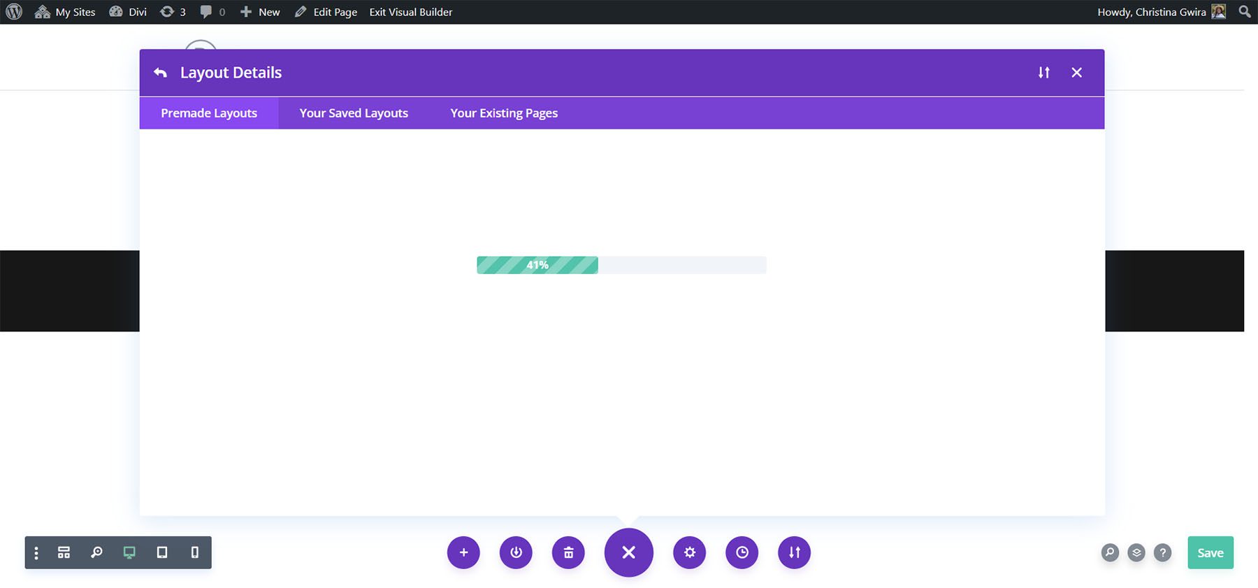 Loading your layout