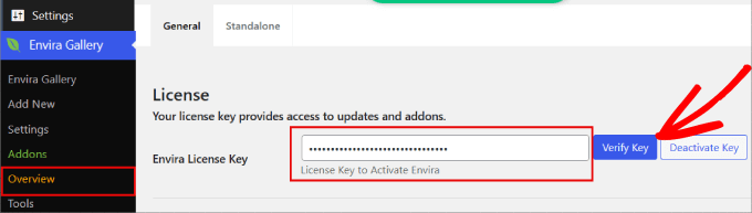 Envira license key