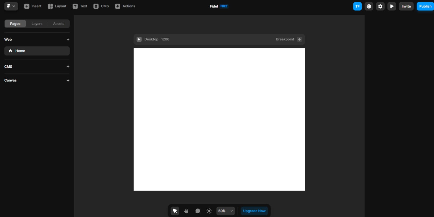 A screenshot of Framer's user interface
