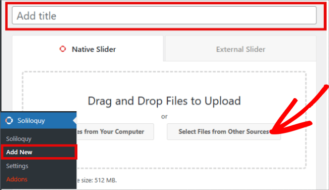 Add new video slider 