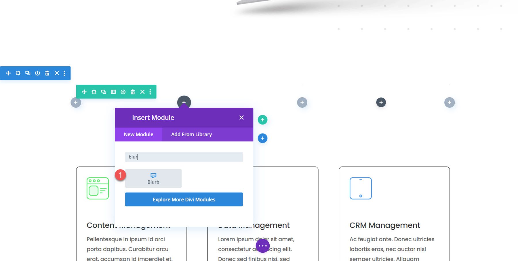 How to Create Floating Blurb Modules with Divi Insert Blurb Module