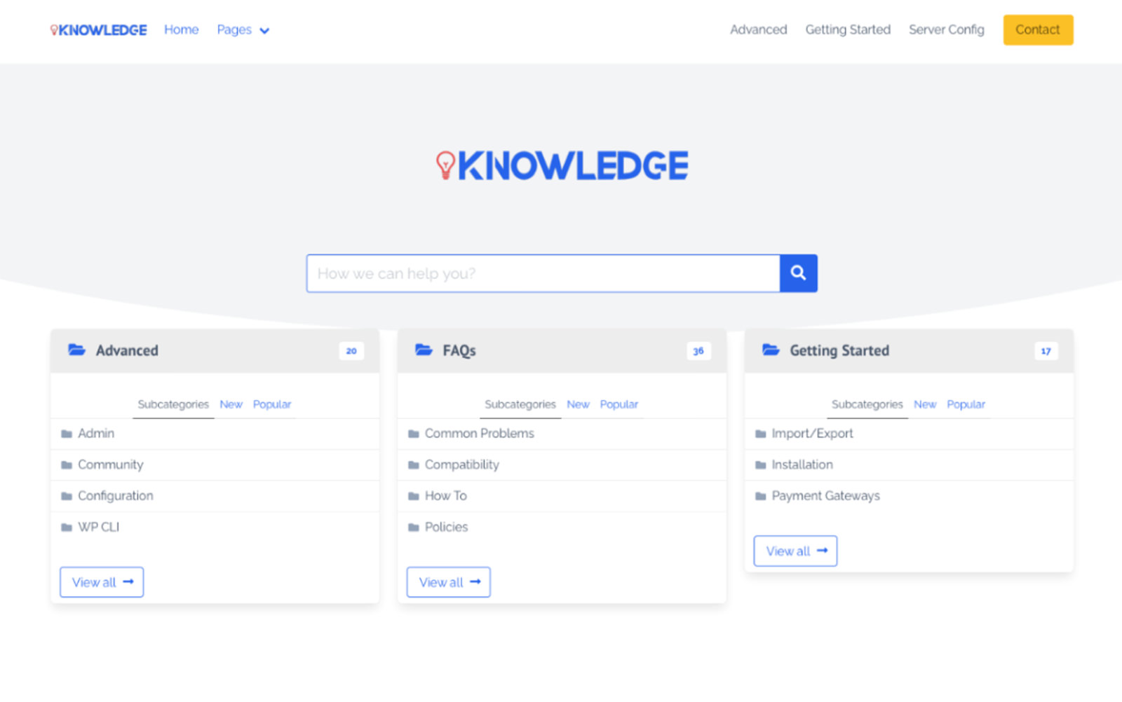 IKnowledgeBase WordPress Theme