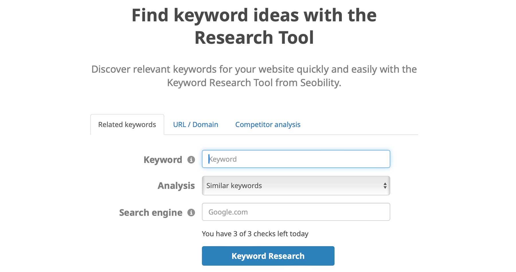 keyword research tool