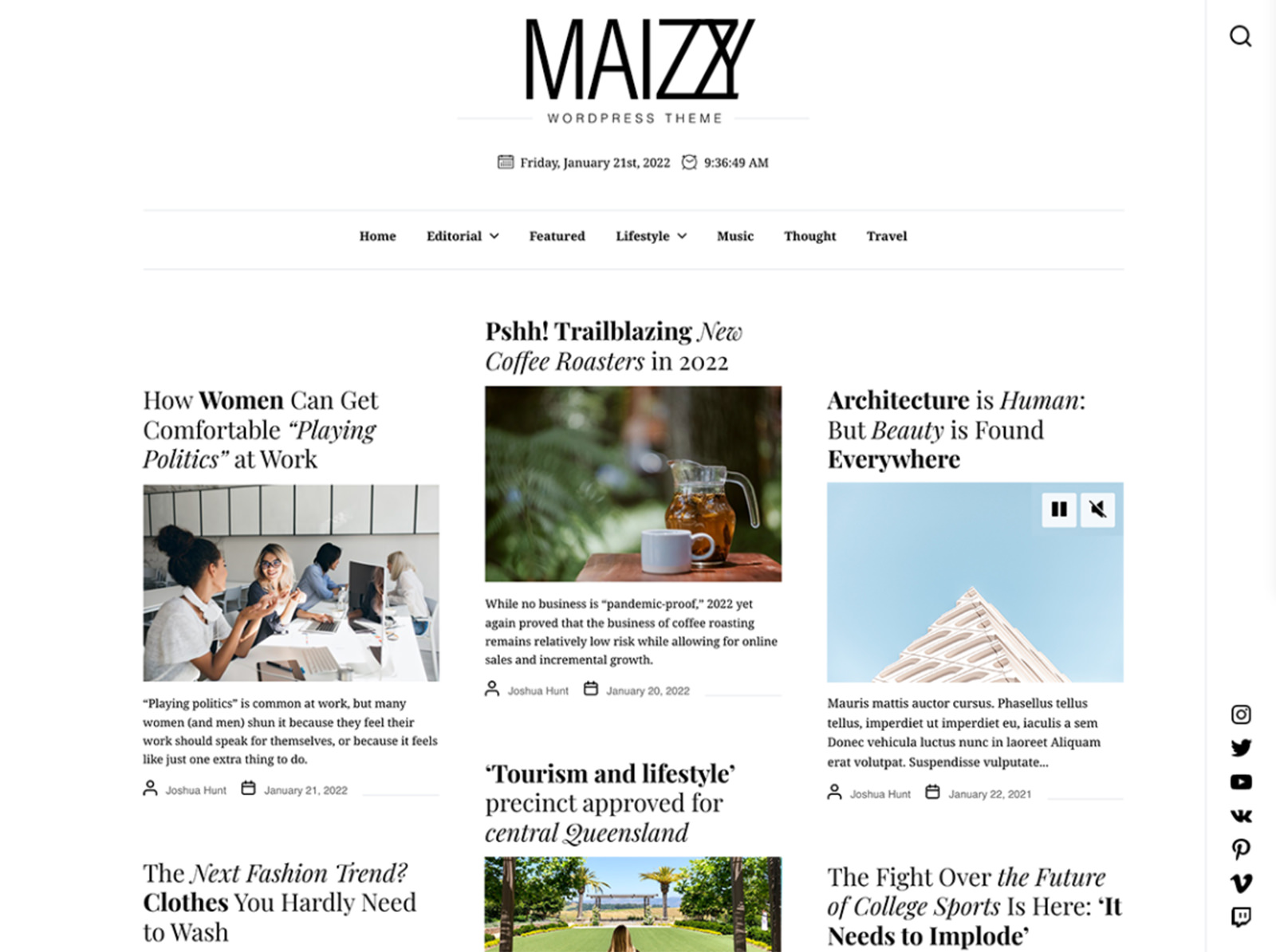 Maizzy WordPress Theme