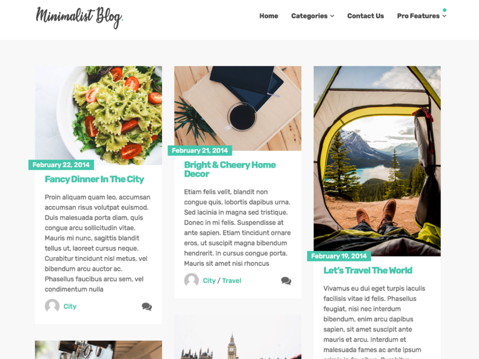 Minimalist Blog WordPress Theme