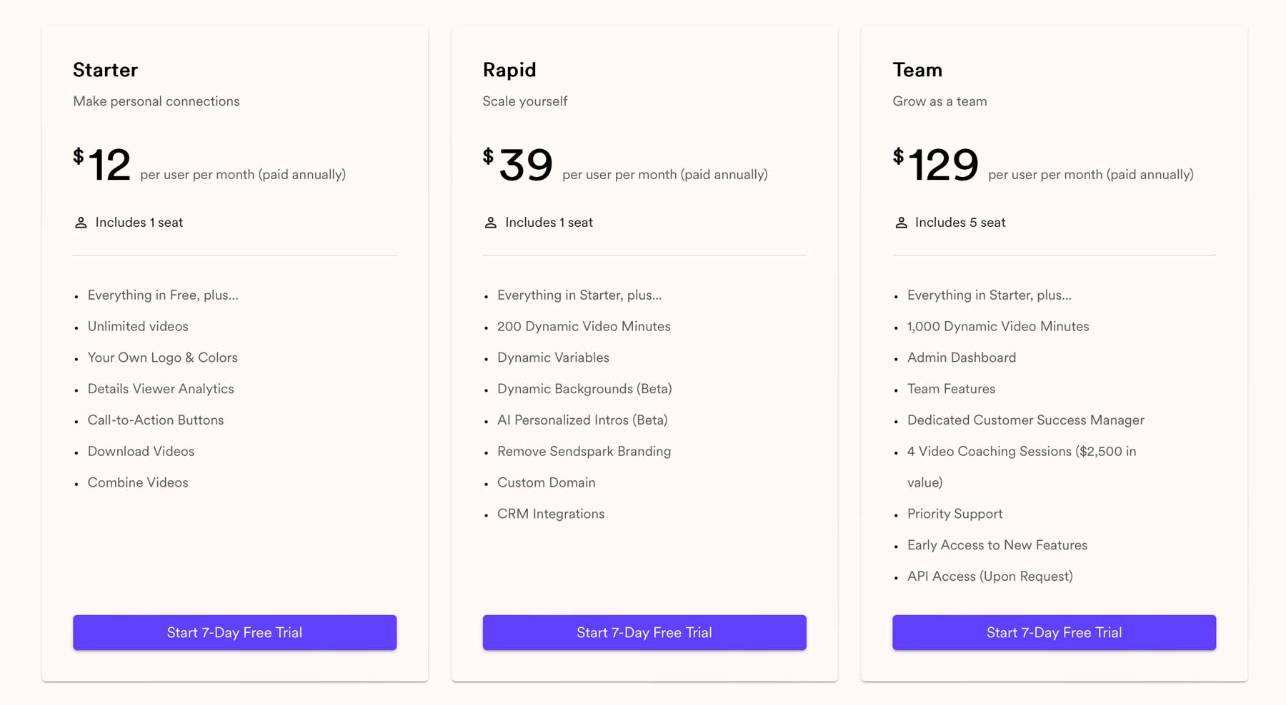 Sendspark pricing