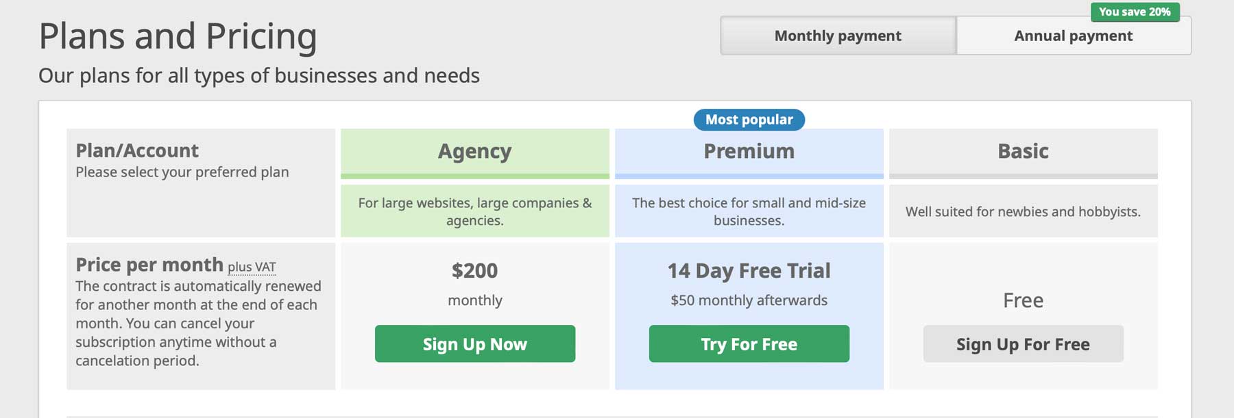 Seobility pricing