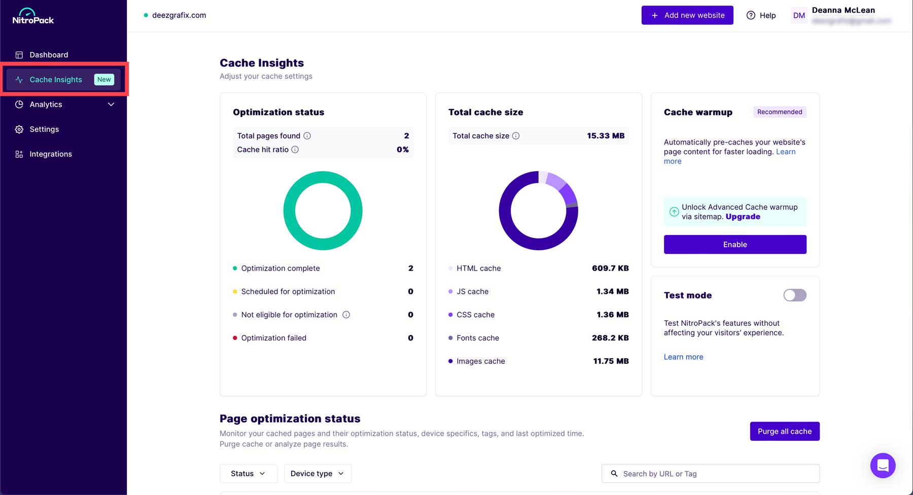 cache insights