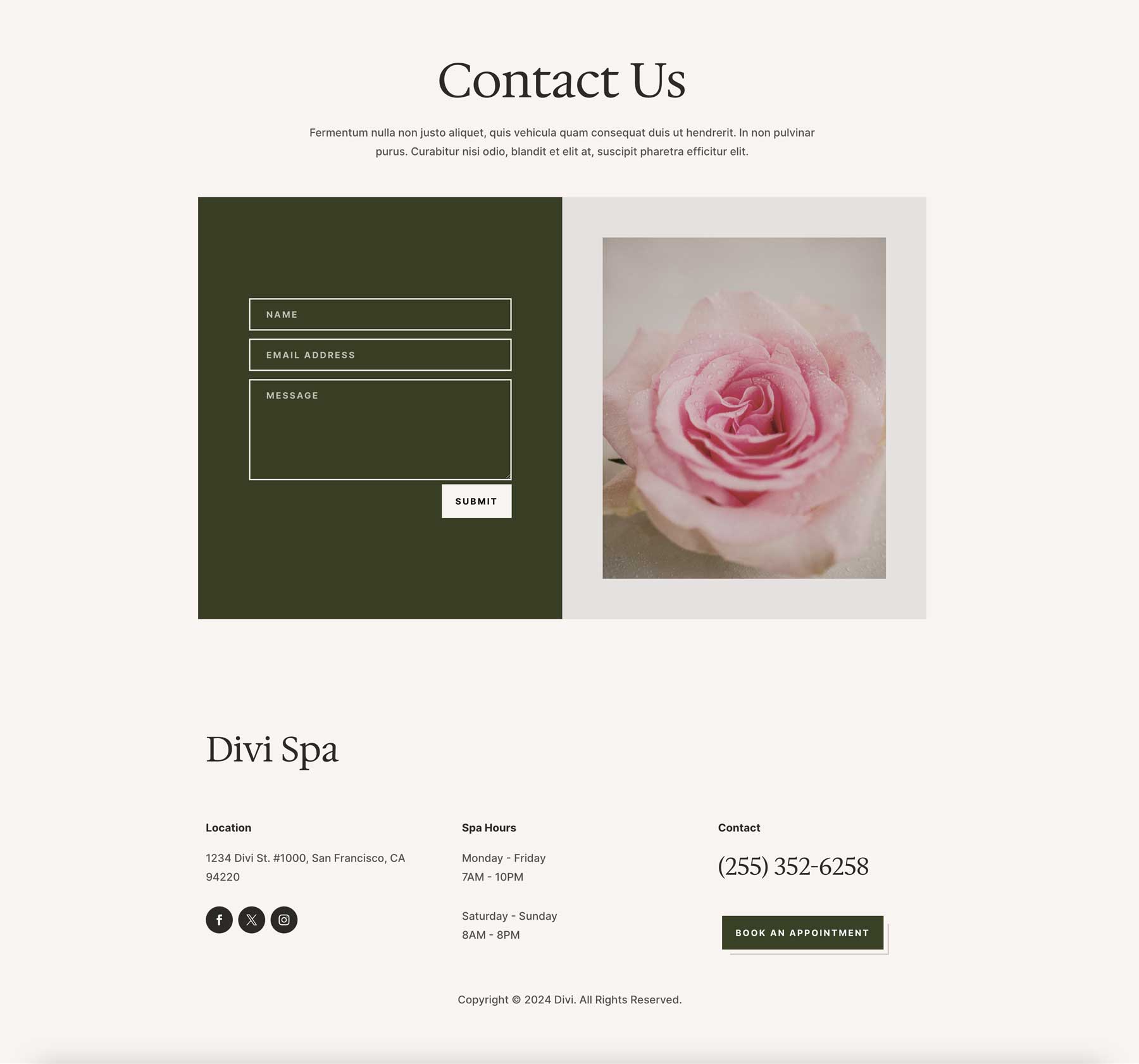 Spa Layout Pack for Divi