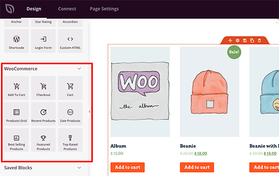 WooCommerce blocks in SeedProd