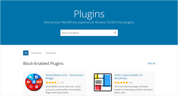 The WordPress.org plugin directory