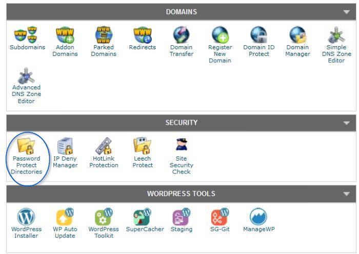 Setting Password Protection in cPanel