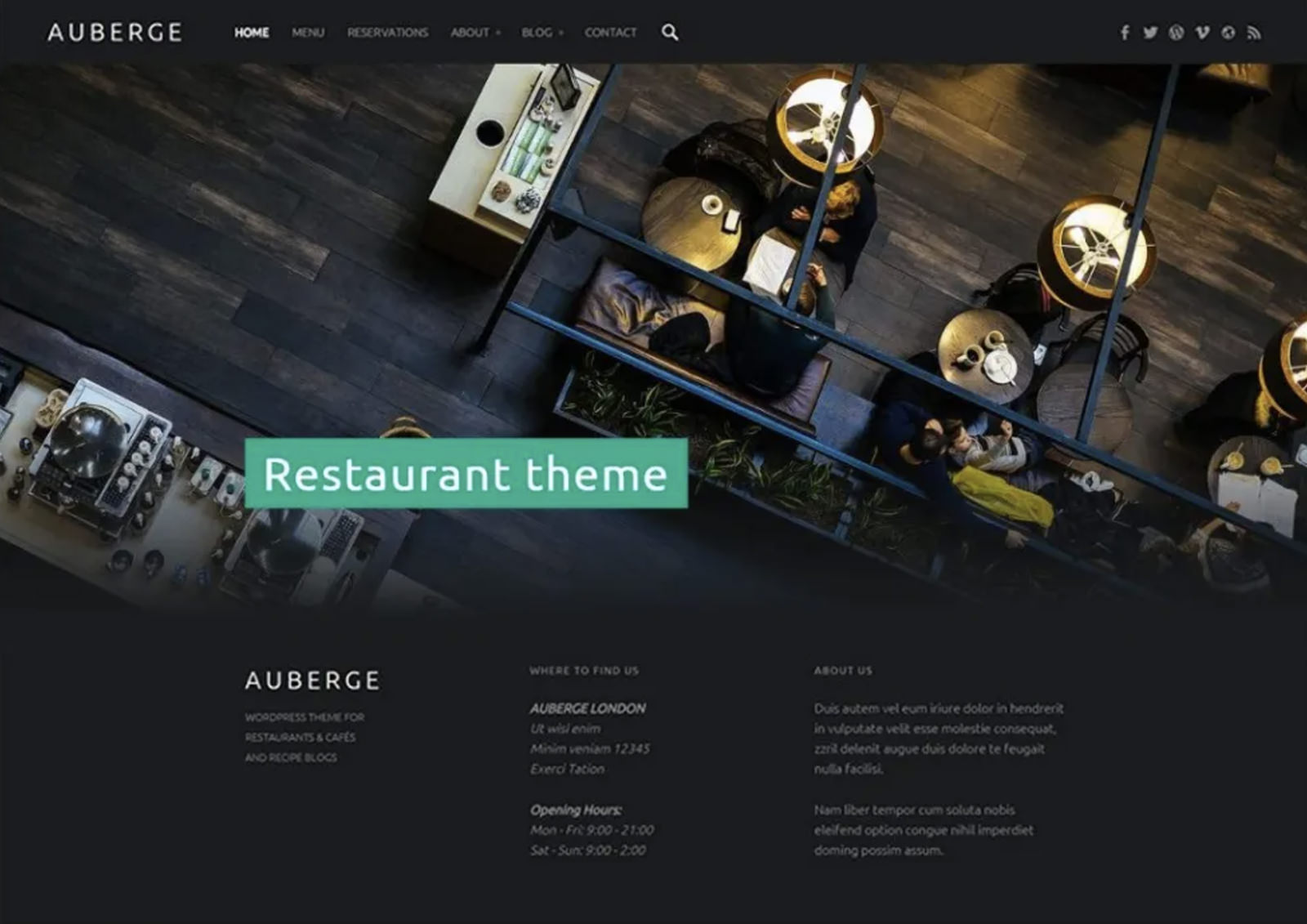 Auberge WordPress Theme