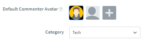 Uploading a default commenter Avatar